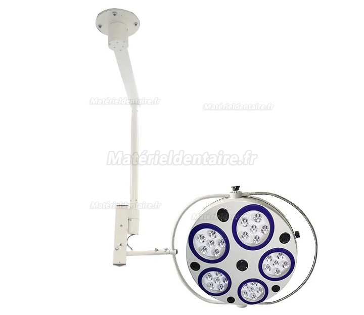 Lampe chirurgicale dentaire LED 25 W sans ombre, 5 trous (montage au plafond)